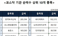 [코스닥 기관 순매수 상위 10개 종목]