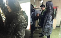 임신 탕웨이, 과거 지하철 목격 사진 '일반인 속 평상복 차림'