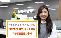 KB국민카드, 10% 대 중금리 대출 '생활든든론' 출시