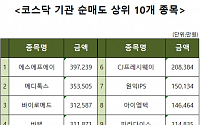 [코스닥 기관 순매도 상위 10개 종목]