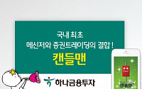 하나금융투자, 국내최초 소셜트레이딩 메신저 ‘캔들맨’ 출시