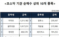 [코스닥 기관 순매수 상위 10개 종목]