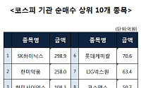[코스피 기관 순매수 상위 10개 종목]