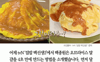[카드뉴스] ‘집밥 백선생2’ 백종원 오므라이스 달걀·소스 꿀팁 공개… “그럴싸하쥬~”