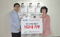 위닉스, 성남시 사회복지시설에 제습기 102대 기부