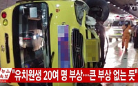 부산 곰내터널에서 유치원버스 넘어져…유아 21명 부상