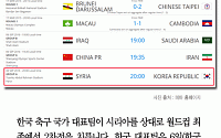 [카드뉴스] 한국 vs 시리아, 6일 오후 9시 월드컵 최종예선 2차전… 피파 랭킹은?