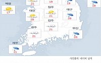 [카드뉴스] 내일날씨, 남부지방 비 오다 그쳐… 낮 기온 23~29도