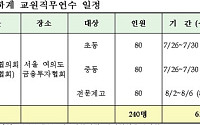 투교협, 하계 교원 직무연수 접수 개시