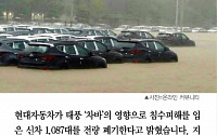 [클립뉴스]현대차,태풍침수車 1087대 전량 폐기…부품 유통도 막는다