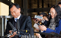 [포토]'잠시 핸드폰 좀 확인하구요' 정동춘 전 K스포츠재단 이사장 검찰출석