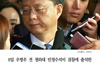 [클립뉴스] 우병우, 기자 노려보고 웃으며 조사받고…'황제 소환' 논란