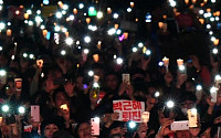 [포토]촛불 밝힌 시민들 '대통령은 하야하라'