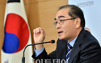 [포토]기자간담회 갖는 '태영호 전 주영 북한 공사'