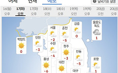 아침 기온 영하권⋯강풍에 체감 온도↓
