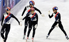 쇼트트랙 남자 대표팀, 5000m 계주 결승 진출⋯21일 새벽 금메달 도전  