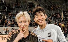 태민, 손흥민 만나 활짝⋯LA FC 경기장서 무슨 일?