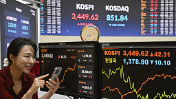 코스피, 5거래일 연속 사상 최고치... 3449.62에 거래 마감