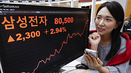 13개월만에 '8만전자' 회복... 코스피는 다시 사상 최고치 경신