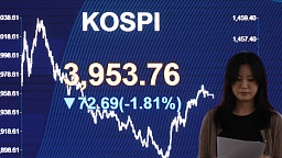 4000선 내준 코스피…1.81% 하락 '마감'