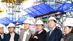 서울 아레나 복합문화시설 현장 방문한 김민석 국무총리