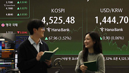 '진격의 코스피, 3거래일 연속 상승 사상 첫 4500 돌파'