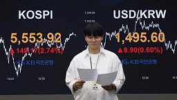 코스피 5500선 회복, 환율 1490원대 마감