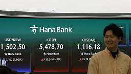 원·달러 환율 28.8원↓…코스피 8.44% '폭등', 코스닥 6.06% 상승