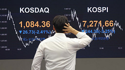 외국인 6조 순매도, 코스피 하락 마감