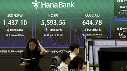 코스피, 혼조세 속 1.2% 내린 5,593.56 마감