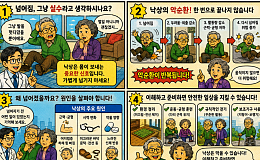 [만화로 보는 시니어 뉴스] 넘어짐, 그냥 실수가 아닙니다