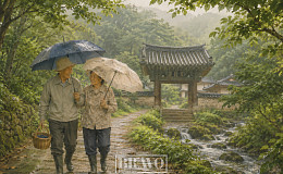 비 오는 날의 화려한 외출