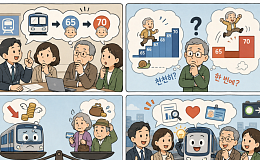 [만화로 보는 시니어 뉴스] 지하철 무임승차 65→70세 논의 시작