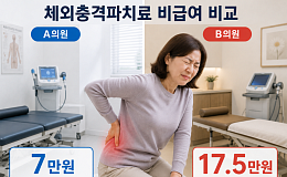 “허리 아파 체외충격파 받았는데” 의원 따라 10만원 넘게 차이