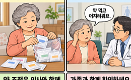 [만화로 보는 시니어 뉴스] 먹는 약이 많다면? 약 봉투부터 챙기세요