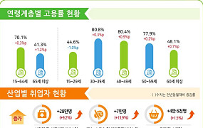 ‘정년연장 화두’ 65세 이상 경활률·고용률 증가폭 청년층보다 커