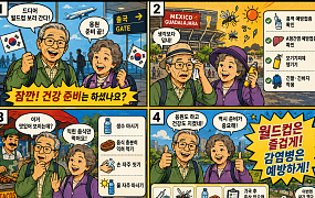 [만화로 보는 시니어 뉴스] 월드컵 현지 응원과 함께 건강 챙기세요