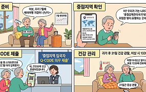 [만화로 보는 시니어 뉴스] 여름 해외여행, 중점검역관리지역 확인하세요
