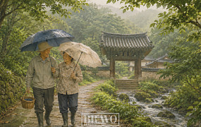 비 오는 날의 화려한 외출