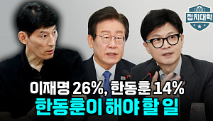 [정치대학] 한동훈, 대권가도 '먹구름'…이재명 지지율 역전할 한 방은?