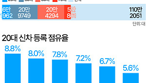 2030 차 안 산다…신차 구매 비중 10년 새 '최저' [데이터클립]