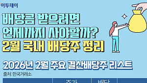배당금 받으려면 언제까지 사야 할까?…2월 국내 배당주 정리 [그래픽 스토리]