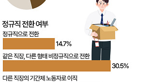 계약은 끝났는데…정규직으로 남은 사람은 15%뿐 [데이터클립]