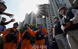 '강남구 역삼동 아파트 화재' 현장 감식 [포토]