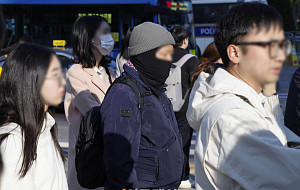 '아침 기온 뚝' 입동 앞두고 찾아온 추위 [포토]