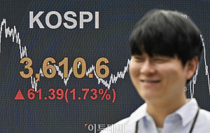 연휴 끝낸 코스피, 3610선으로 마감하며 사상 최고치 경신 [포토]