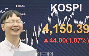 '매수 폭탄'에 코스피 4150 돌파... 달러화 강세에 환율도 상승 [포토]