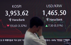 '미국 AI 거품론' 영향, 4000선 무너진 코스피 [포토로그]