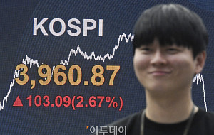 코스피, 미국 금리 인하 기대감에 '3960선' 회복 [포토로그]