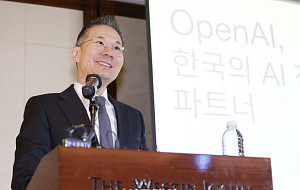 김경훈 OpenAI 총괄 대표, 부임 후 첫 기자간담회... 'AI 도입 현황' 소개 [포토]
